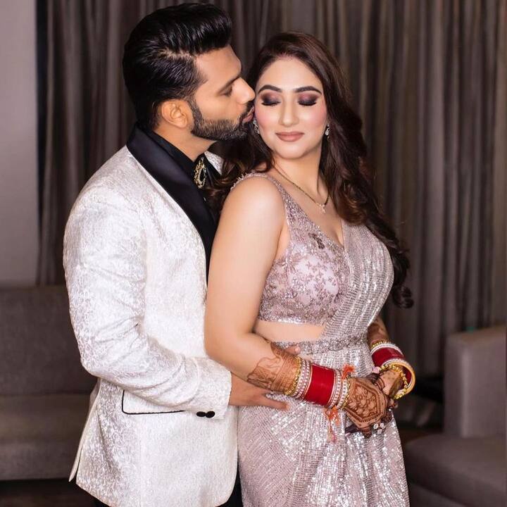 Disha looked ravishing in a shimmery saree while her groom complimented her in a white and black suit. (PIC Credit: Israni Photography & Films' Instagram)