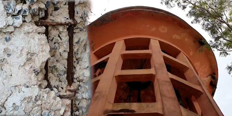 West Medinipur dilapidated water tanks for drinking water supply in populated areas only with warning flakes. Medinipur Drinking Water Tank: জরাজীর্ণ জলের ট্যাঙ্ক, দাঁতনে আতঙ্কে দিন কাটছে স্থানীয় বাসিন্দাদের