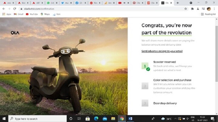 Ola Electric Scooter: ஓலா எலெக்ட்ரிக் ஸ்கூட்டருக்கு முன்பதிவு செய்வது எப்படி? ‛ஸ்டெப் பை ஸ்டெப்’ விளக்கம்!