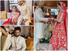 First Photos: लाल जोड़े में दुल्हन बनी दिशा परमार, ढोल पर नाचते हुए लेने पहुंचे राहुल वैद्य