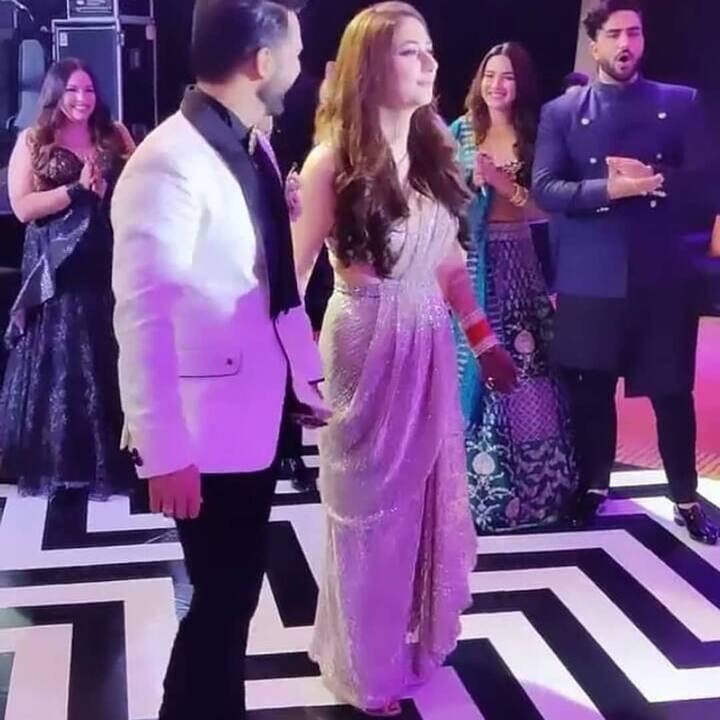 Aly Goni and Jasmin Bhasin attended Rahul-Disha's wedding reception on Friday night. Aly and Rahul became close friends while they were locked inside the 'Bigg Boss 14' house. (PIC Credit: Instagram)