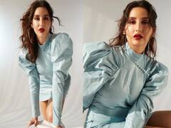 Nora Fatehi Style: ब्लू लेदर आउटफिट, राउंड ईयरिंग ...नोरा फतेही ने फिर दिखाया स्टाइलिश लुक, जानें इस शानदार ड्रेस का मार्केट प्राइस