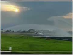 राजकोट से पहली बार गोवा के लिए सीधी फ्लाइट की शुरुआत, एयरपोर्ट अथॉरिटी ने वाटर कैनन से दी सलामी