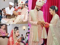 Shivam Dube Wedding : क्रिकेटर शिवम दुबे मैत्रिण अंजुम खानशी विवाहबद्ध, पाहा लग्नाचे खास फोटो