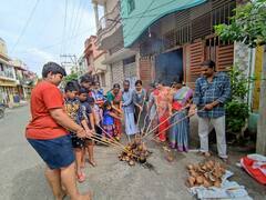 சேலம் : சிறப்பாக கொண்டாடப்படும் தேங்காய் சுடும் பண்டிகை..! இத படிங்க..!