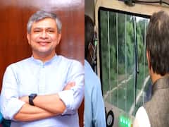 Gujarat: Union Minister Ashwini Vaishnaw Travels In Rail Engine, Inspects Vadnagar Railway Section (WATCH)