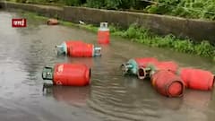 Vasai Rain Update | वसईत पाण्याच्या प्रवाहात 80 सिलेंडर वाहून रस्त्यावर..