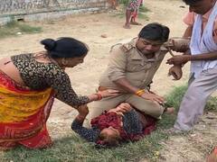 பெண்ணின் மீது அமர்ந்து சரமாரியாக தாக்கிய போலீசார் - உத்தரபிரதேசத்தில் அதிர்ச்சி!