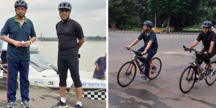 Kolkata Police Commissioner, Joint CP patrols on bicycle takes stock of security in city Kolkata Maidan: সাদা পোশাকে সাইকেল চড়ে ময়দান, বাবুঘাট চত্বরের নিরাপত্তা খতিয়ে দেখলেন পুলিশ কমিশনার