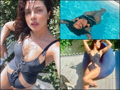 PICS: Priyanka Chopra Sizzles In Swimsuit, Takes A Dip In Pool As She Kicks Off Her Birthday Weekend In Style