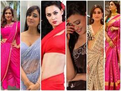 Shweta Tiwari Photos: श्वेता तिवारी ने रेड साड़ी में पतली कमर दिखाकर उड़ा दिया थे होश, एक्ट्रेस के पास हैं हर तरह की साड़ियों का कलेक्शन, देखें