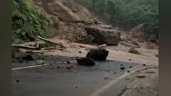 Matheran Land Slide : माथेरान घाटात दरड कोसळली, नेरळ-माथेरान रस्ता पूर्णपणे बंद