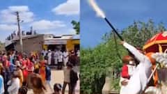 બનાસકાંઠા:સૂઈગામમાં ફાયરિંગનો વિડીયો વાઇરલ, શોભાયાત્રામાં યુવકે હવામાં કર્યું ફાયરિંગ