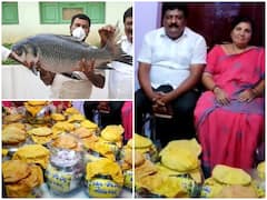 आंध्र प्रदेश में नवविवाहिता बेटी के ससुराल भेजे भारी मात्रा में उपहार, भेजी हजार किलो मछली के साथ 250 किलो मिठाई