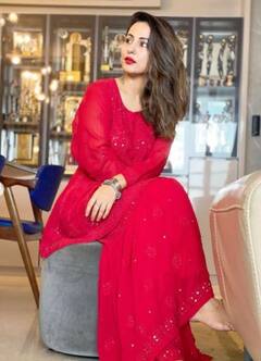 Eid Mubarak! Hina Khan Looks Resplendent In Red As She Gets Decked Up For Eid al-Adha 2021;See Pics