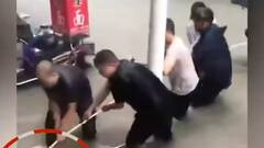 China: Shocking visuals of rescue operation of woman stranded in flood water