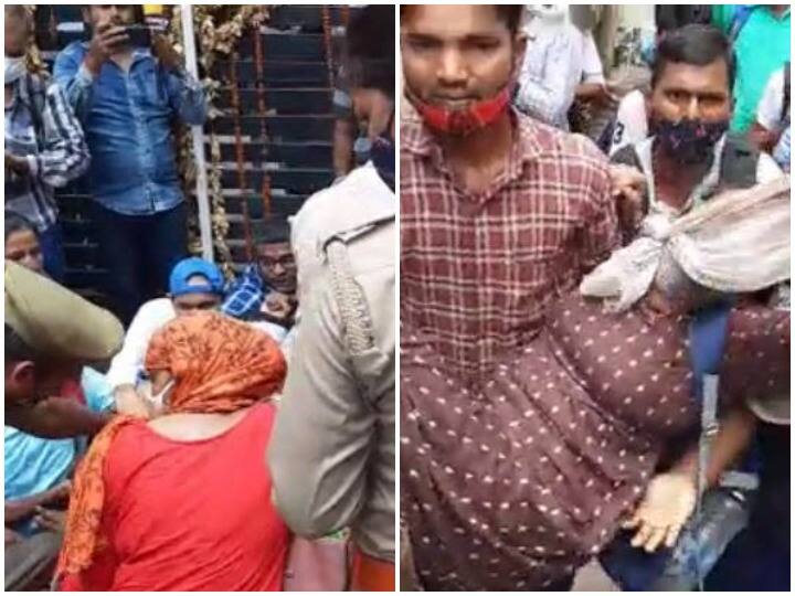 In Lucknow, teacher recruitment candidates protested at CM residence and BJP office ANN लखनऊ में शिक्षक भर्ती अभ्यर्थियों ने सीएम आवास और बीजेपी कार्यालय पर किया धरना प्रदर्शन, पुलिस कार्रवाई में महिला का हाथ टूटा