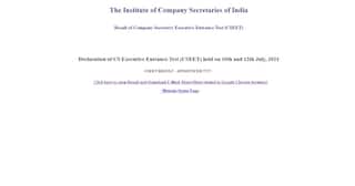 ICSI CSEET Result 2021 Declared - Here's Direct Link to Check