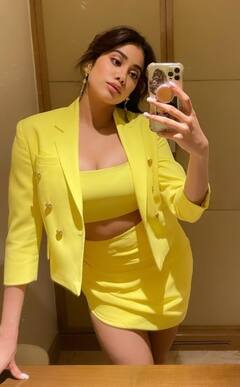 Janhvi Kapoor: யெல்லோ..யெல்லோ... யெல்லோ கலரில் ஜான்வி கபூரின் கலக்கல் ஸ்டில்ஸ்..!