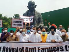 ਕਿਸਾਨਾਂ ਦੇ ਹੱਕ 'ਚ ਕਾਂਗਰਸ ਦਾ ਸੰਸਦ 'ਚ ਪ੍ਰਦਰਸ਼ਨ, ਰਾਹੁਲ ਨੇ ਮੋਦੀ ਸਰਕਾਰ 'ਤੇ ਲਗਾਏ ਨਿਸ਼ਾਨੇ 