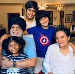 Grateful For My Family: Mandira Bedi Posts Adorable Pic With Her Parents, Son Vir & Daughter Tara After Husband Raj Kaushal’s Death