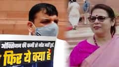 With posters in hand Sanjay Singh asks 'yeh kya hai' over no deaths due to insufficient Oxygen claim