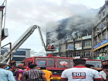 fire accident in mount road in chennai சென்னை : அண்ணா சாலை தனியார் கட்டிட வளாகத்தில் தீ விபத்து..