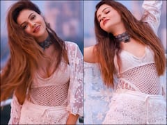 IN PICS | Rubina Dilaik Sizzles In This Lace Translucent Outfit; Her Statement Jewelry Steals The Show