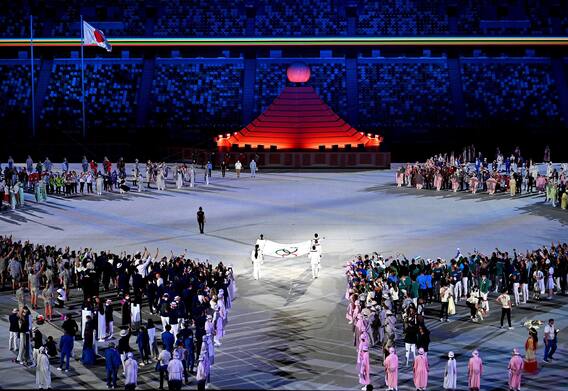 Tokyo olympics: టోక్యో ఒలింపిక్స్ ప్రారంభోత్సవంలో  టీమిండియా సందడి