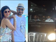 PICS| Raj Kundra Case: Mumbai Police Team Leaves Shilpa Shetty's House After Recording Her Statement