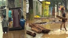 Sangli Flood : कृष्णा नदीच्या पाणी पातळीत वाढ, कर्नाळ रोड भागात पाणीच पाणी, दुकानांचं नुकसान