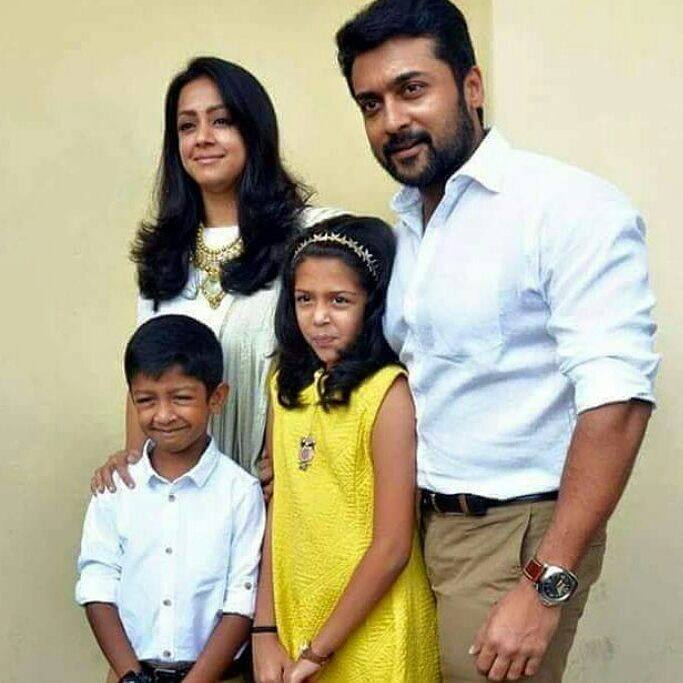 తన భార్యా బిడ్డలతో సూర్య అరుదైన పిక్