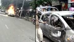 Surat: વરાછામાં કારના બોનેટમાં અચાનક આગ લાગતા બની ભડથુ, જાનહાની ટળી