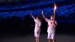 Tokyo Olympics 2020 : பேப்பர் புறாக்கள்... ட்ரோன் சாகசங்கள் : டோக்கியோ ஒலிம்பிக் 2020 தொடக்க நிகழ்வு புகைப்படங்கள்