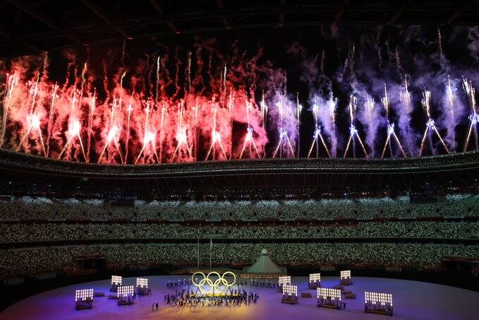 Pink fireworks lit up the stadium during the opening ceremony of Tokyo Olympics 2020. Millions of viewers are watching the gala event live on their television screens. (PIC Credit: Tokyo 2020's Twitter Handle)