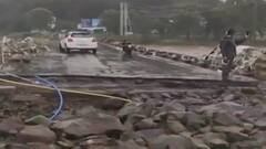 Kalyan Rain : कल्याण-नगर मार्गावरील वाहतुकीला फटका, रायता पुलाला जोडणारा रस्ता खचला