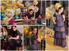 IN PICS: Sanjay Dutt’s Wife Maanyata Looks Stunningly Gorgeous In Her Black Birthday Outfit