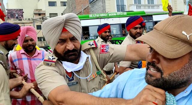 ਬਠਿੰਡਾ 'ਚ ਖਜ਼ਾਨਾ ਮੰਤਰੀ ਦਾ ਵਿਰੋਧ