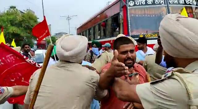 ਬਠਿੰਡਾ 'ਚ ਖਜ਼ਾਨਾ ਮੰਤਰੀ ਦਾ ਵਿਰੋਧ