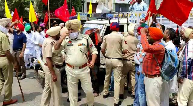 ਬਠਿੰਡਾ 'ਚ ਖਜ਼ਾਨਾ ਮੰਤਰੀ ਦਾ ਵਿਰੋਧ