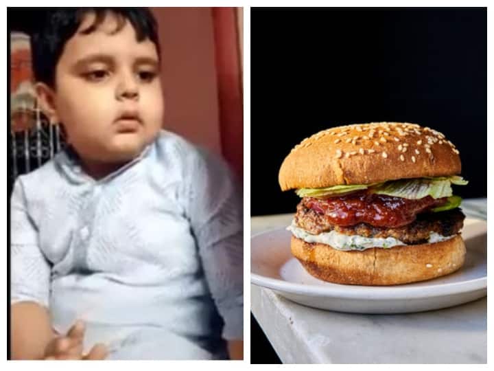 Kid tantrum on not being given a burger leaves people in splits Watch video बर्गर ऑर्डर नहीं करने पर बच्चे की दिखी नाराजगी, देखें मजेदार Video