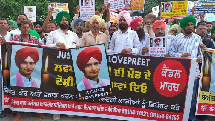 ਲਵਪ੍ਰੀਤ ਸਿੰਘ ਖ਼ੁਦਕੁਸ਼ੀ ਮਾਮਲੇ 'ਚ ਲੋਕਾਂ ਨੇ ਕੱਢਿਆ ਰੋਸ ਮਾਰਚ