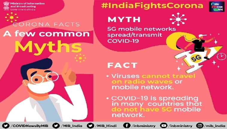 5G મોબાઇલ નેટવર્કથી કોરોના વાયરસ  ફેલાય છે? જાણો મોદી સરકારે શું આપી ચેતવણી