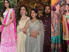 अंबानी परिवार की खास राधिका मर्चेंट की तस्वीरें वायरल, एक शादी में दिखाया अपना एथनिक अवतार