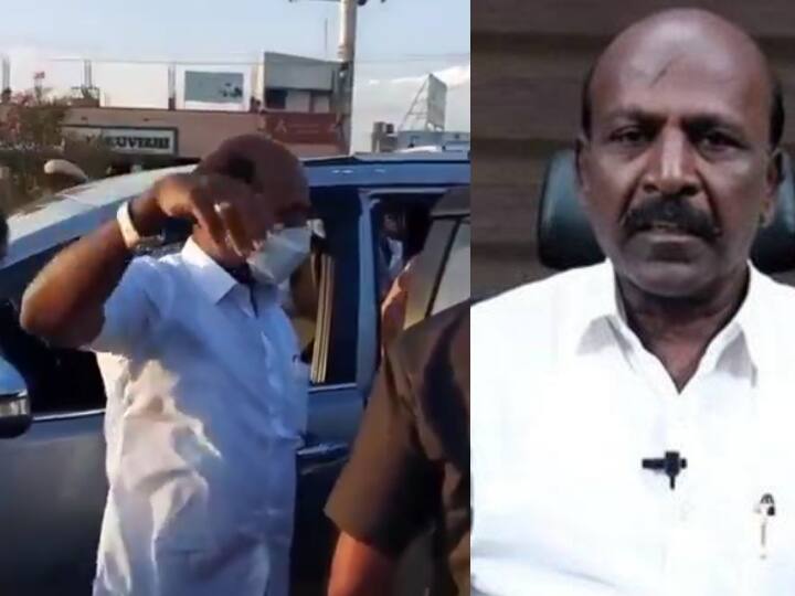 ma subramanian The minister rescued the victim in his car and took him to the hospital விபத்தில் சிக்கிய வாலிபர் : மீட்டு மருத்துவமனைக்கு அழைத்துச்சென்ற அமைச்சர் மா.சுப்ரமணியன்..!