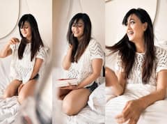 ये तेरी आंखें झुकी-झुकी: वाइट टॉप और शॉर्ट्स पहन Shweta Tiwari ने करवाया बेड पर फोटोशूट, लूट ले गईं फैन्स के दिल