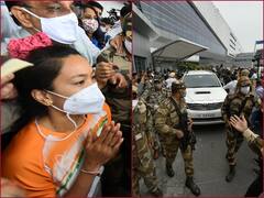 PHOTOS: टोक्यो ओलंपिक में सिल्वर जीतने के बाद स्वदेश लौटीं मीराबाई चानू, दिल्ली एयरपोर्ट पर हुआ भव्य स्वागत