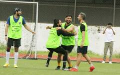 IN PICS: Ranveer Singh Gives The Biggest Hug To MS Dhoni At A Football Match; Their Bromance Is Breaking The Internet