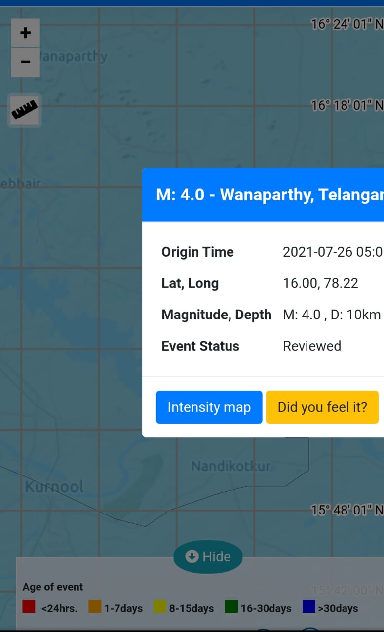 Earthquake: నాగర్ కర్నూలు జిల్లాలో స్వల్ప భూకంపం…ఈ మధ్య పలు రాష్ట్రాలను వణికించిన భూప్రంకంపనలు