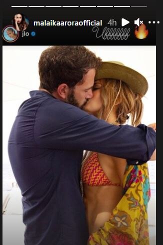 'Uff'!  Malaika Arora Says Over Jennifer Lopez- Ben Affleck Kissing Pic;  Salute to singer as queen